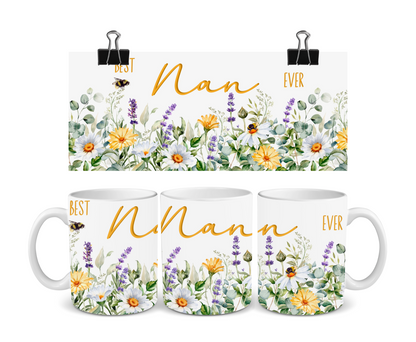 Best Nan Ever For Her Collection Art Personalised Ceramic Mug Gift Idea
