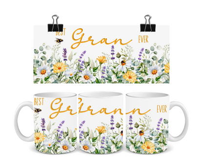 Best Gran Ever For Her Collection Art Personalised Ceramic Mug Gift Idea