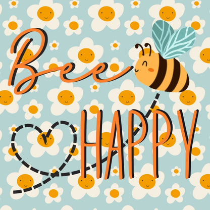 Be Happy - Daisy Comic Collection Art Square Personalised Coaster Gift Idea