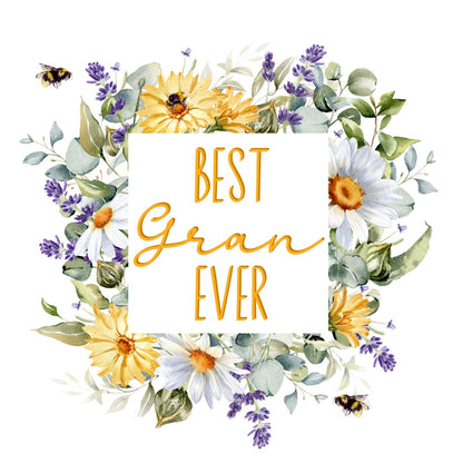Best Gran Ever For Her Collection Art Square Personalised Coaster Gift Idea