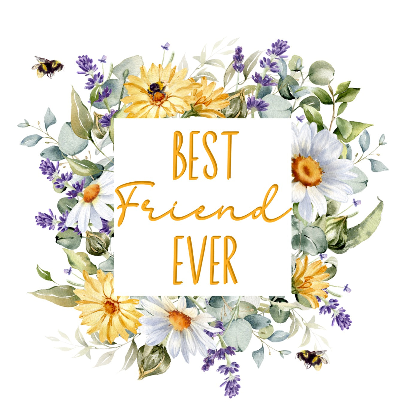 Best Friend Ever For Her Collection Art Square Personalised Coaster Gift Idea