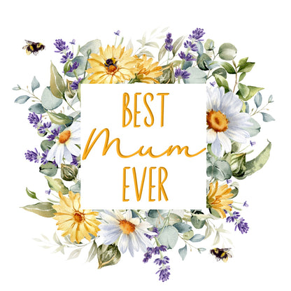 Best Mum Ever For Her Collection Art Square Personalised Coaster Gift Idea