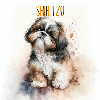 Shih Tzu Dogs Collection Art Square Personalised Coaster Gift Idea