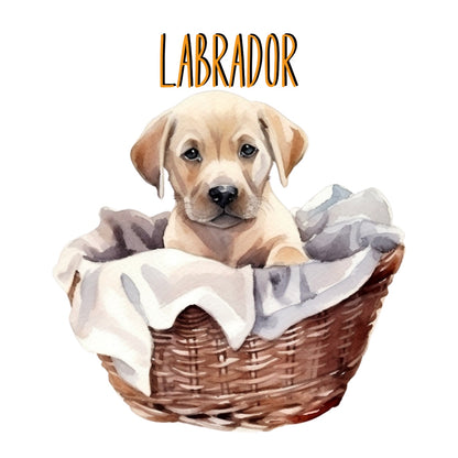 Yellow Labrador Puppy Dogs Collection Art Square Personalised Coaster Gift Idea