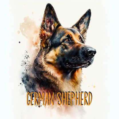 German Shepherd Dogs Collection Art Square Personalised Coaster Gift Idea
