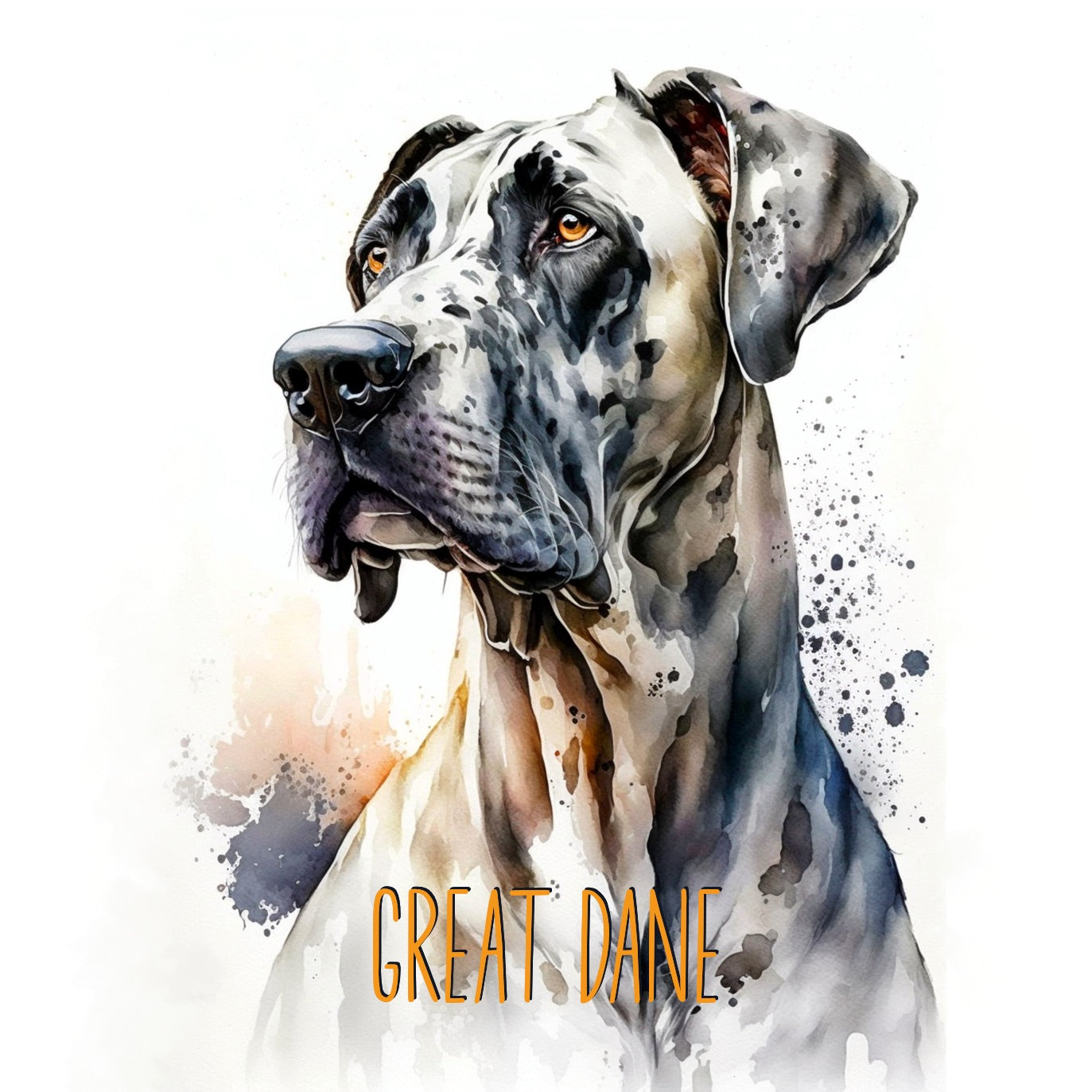 Great Dane Dogs Collection Art Square Personalised Coaster Gift Idea