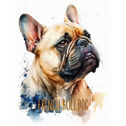 French Bulldog Dogs Collection Art Square Personalised Coaster Gift Idea