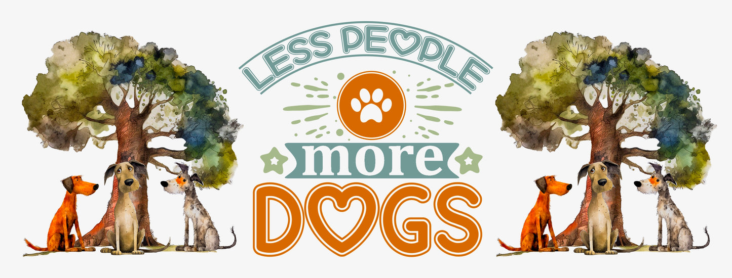 Less People, More Dogs Comic Collection Art Personalised Ceramic Mug Gift Idea