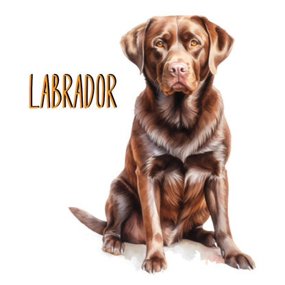 Chocolate Labrador Dogs Collection Art Square Personalised Coaster Gift Idea