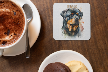 Rottweiler Dogs Collection Art Square Personalised Coaster Gift Idea