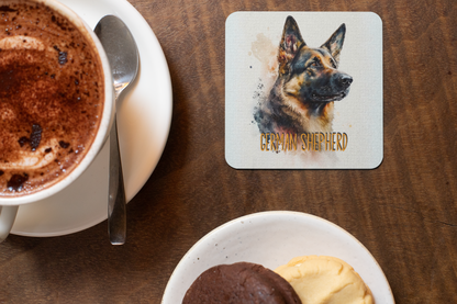 German Shepherd Dogs Collection Art Square Personalised Coaster Gift Idea