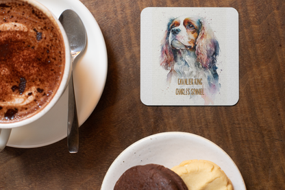 Cavalier King Charles Spaniel Dogs Collection Art Square Personalised Coaster Gift Idea