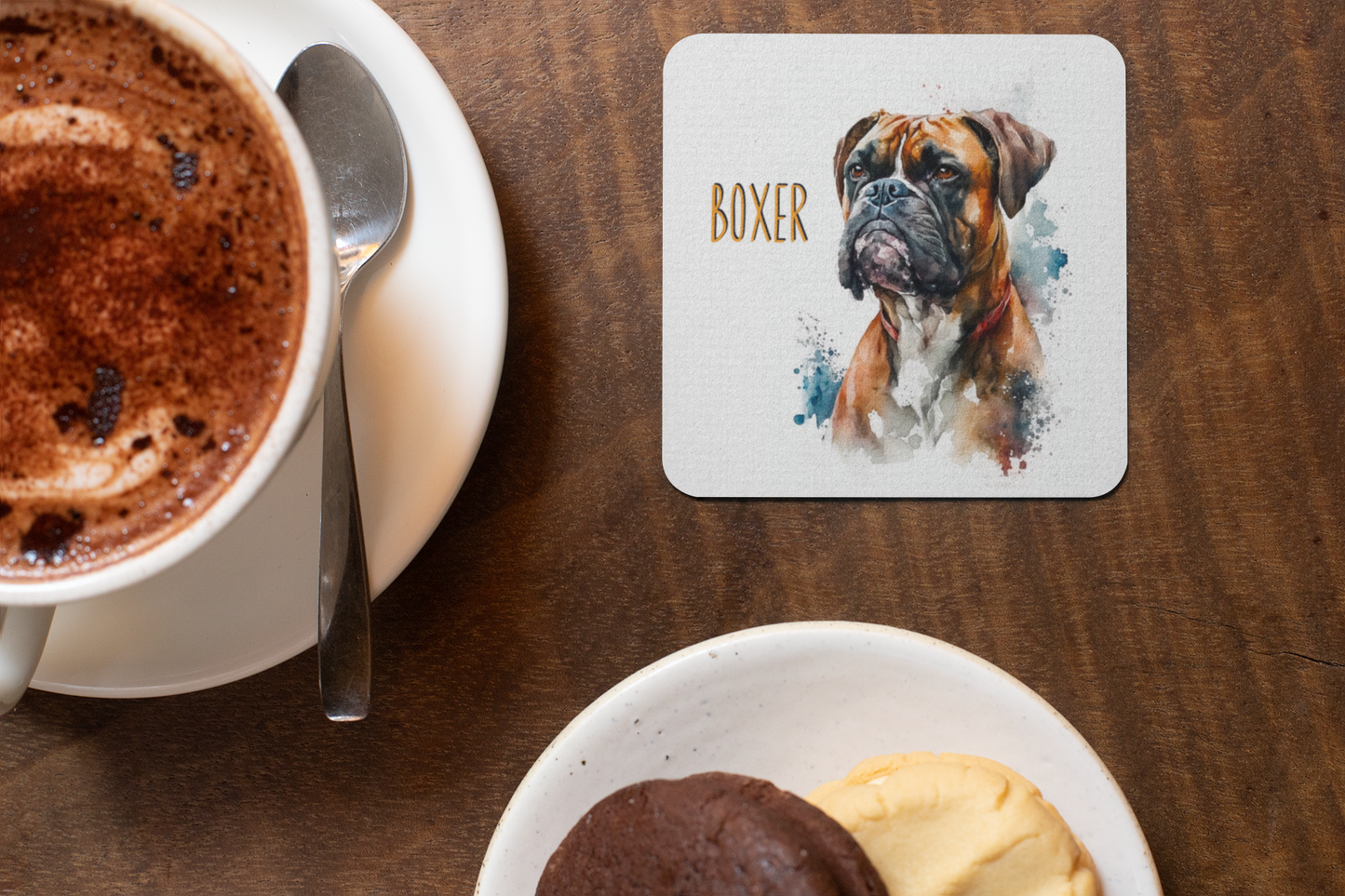 Boxer Dogs Collection Art Square Personalised Coaster Gift Idea