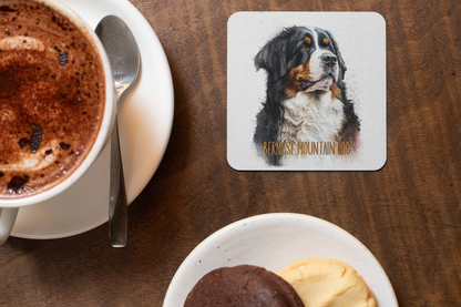 Bernese Mountain Dog Dogs Collection Art Square Personalised Coaster Gift Idea