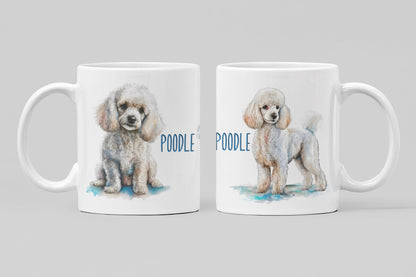 Poodle Dogs Collection Art Personalised Ceramic Mug Gift Idea