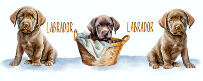 Chocolate Labrador Puppy Dogs Collection Art Personalised Ceramic Mug Gift Idea