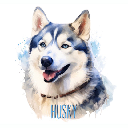 Husky Dogs Collection Art Square Personalised Coaster Gift Idea