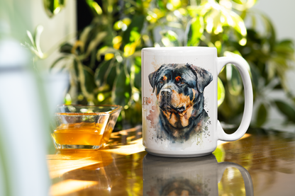 Rottweiler Dogs Collection Art Personalised Ceramic Mug Gift Idea