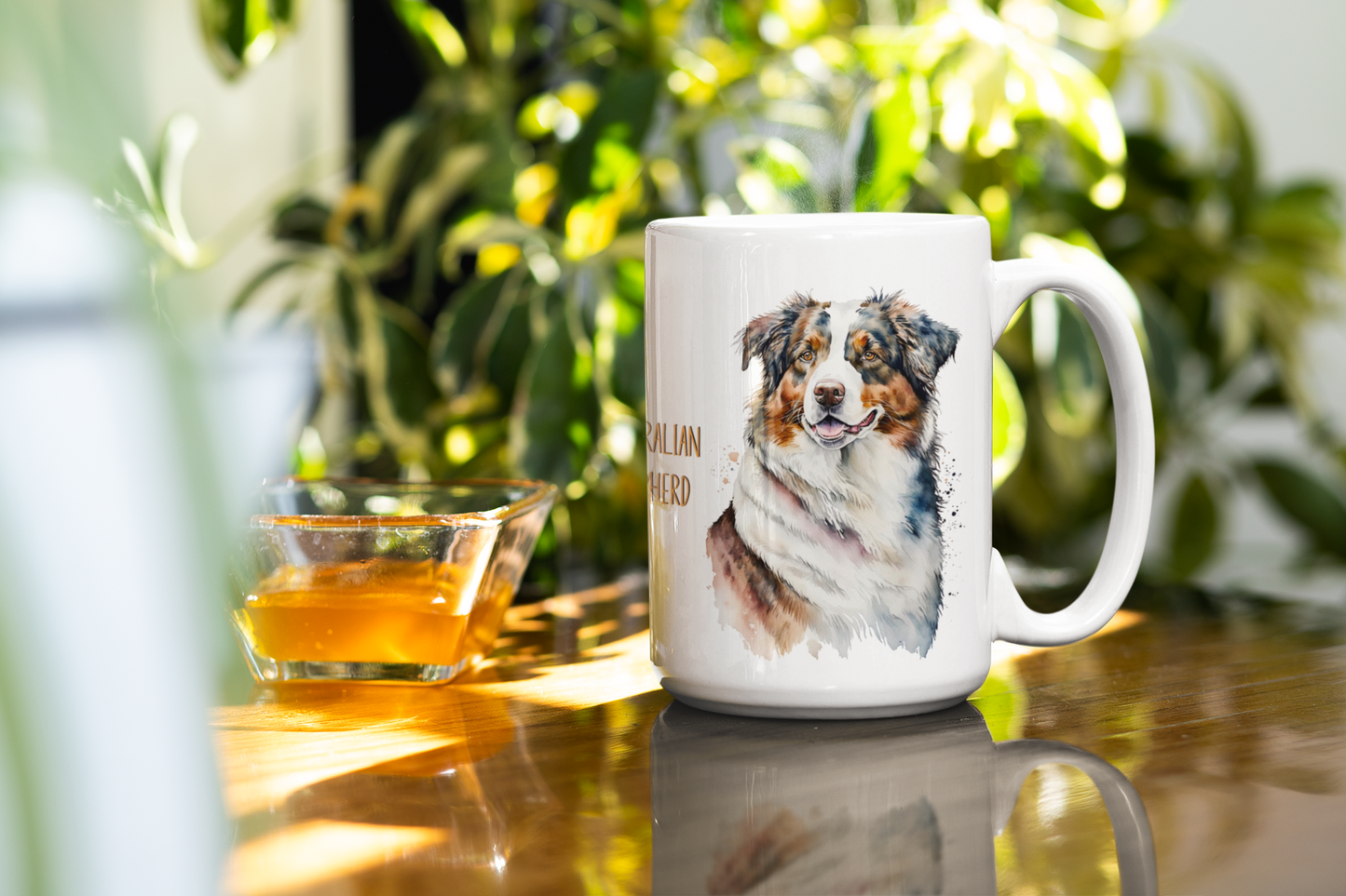Australian Shepherd Dogs Collection Art Personalised Ceramic Mug Gift Idea