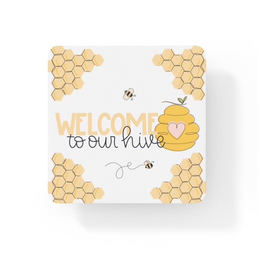 Welcome To Our Hive Comic Collection Art Square Personalised Coaster Gift Idea