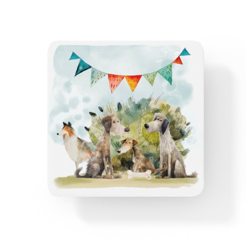 Dogs Galore Comic Collection Art Square Personalised Coaster Gift Idea