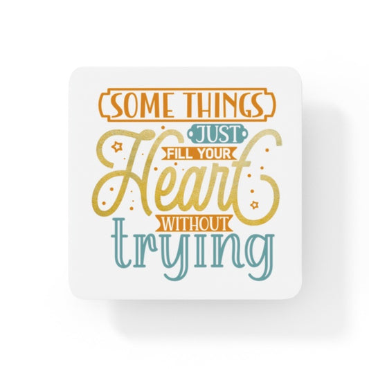 Some Things Just Fill Your Heart Without Trying Comic Collection Art Square Personalised Coaster Gift Idea