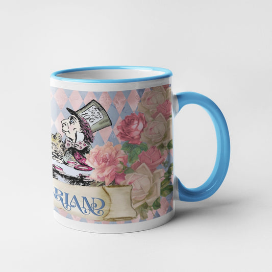 Mad Hatters Tea Party Alice In Wonderland Collection Art Personalised Ceramic Mug Gift Idea
