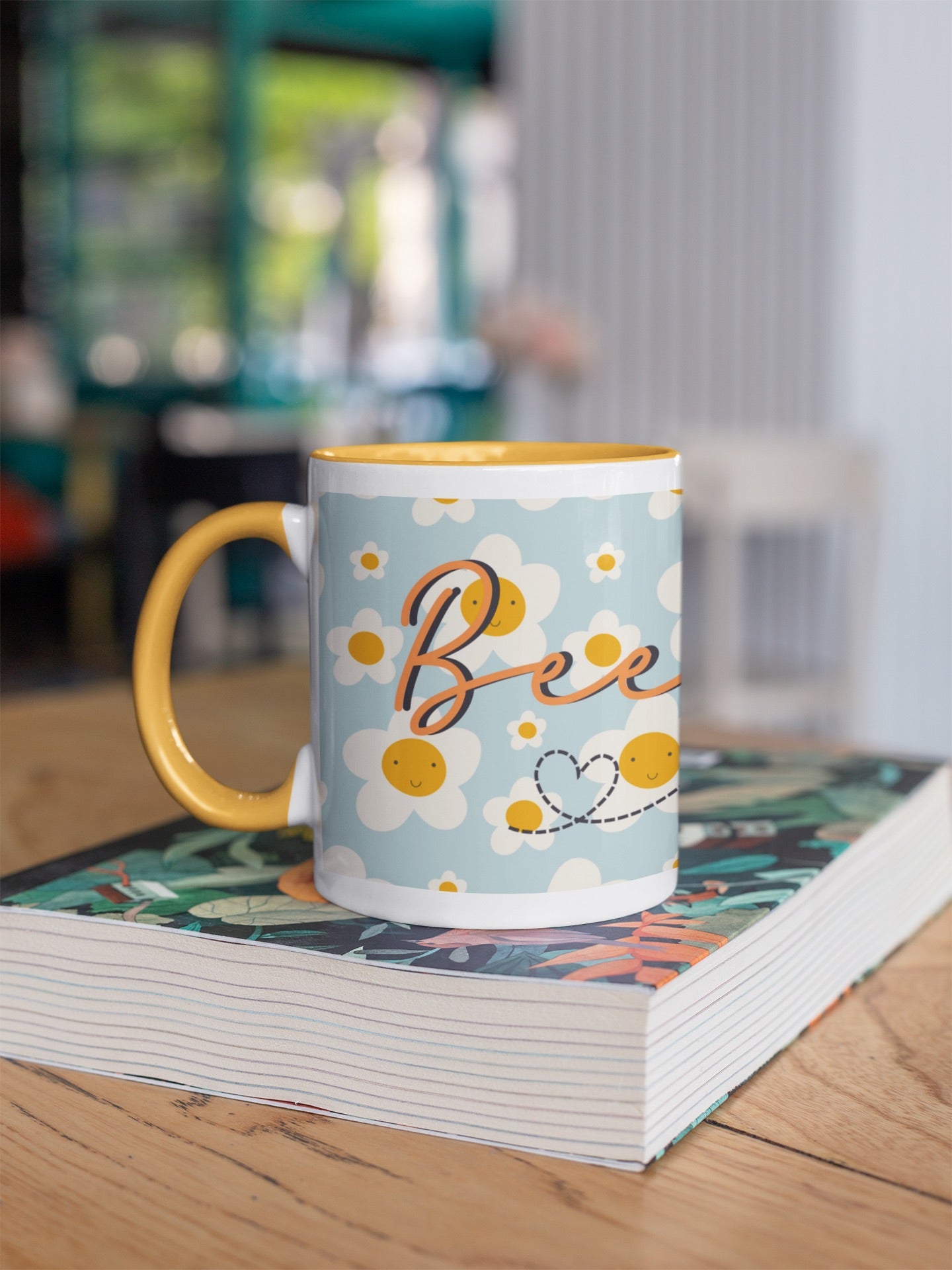 Bee Happy - Daisy Comic Collection Art Personalised Ceramic Mug Gift Idea