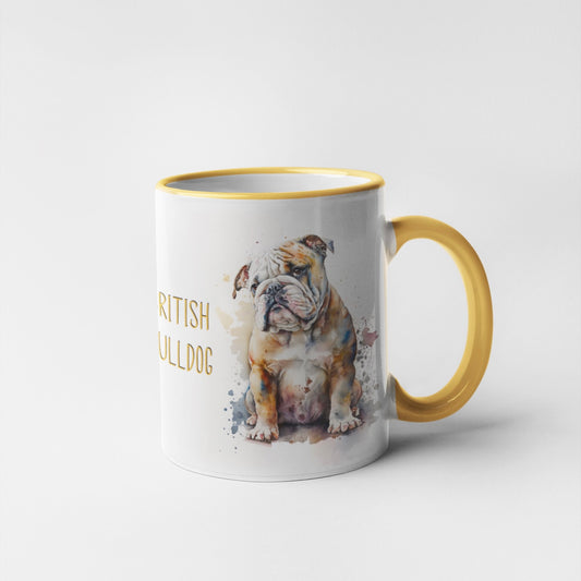 British Bulldog Dogs Collection Art Personalised Ceramic Mug Gift Idea