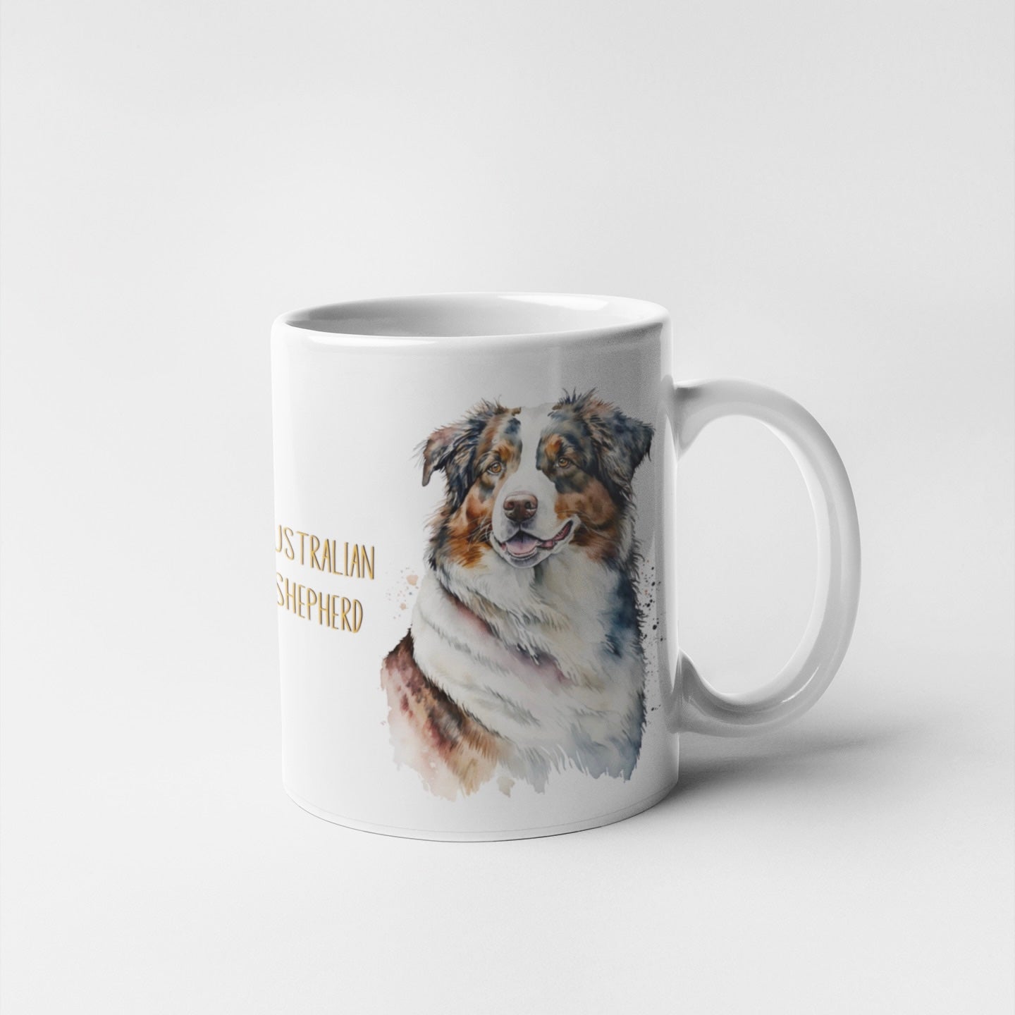 Australian Shepherd Dogs Collection Art Personalised Ceramic Mug Gift Idea