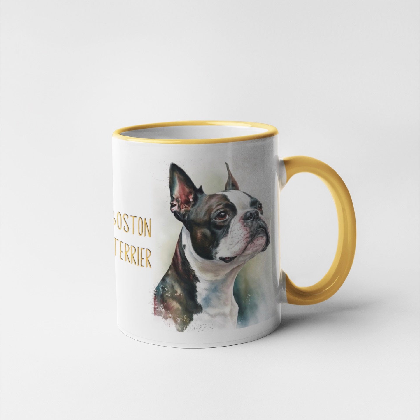 Boston Terrier Dogs Collection Art Personalised Ceramic Mug Gift Idea