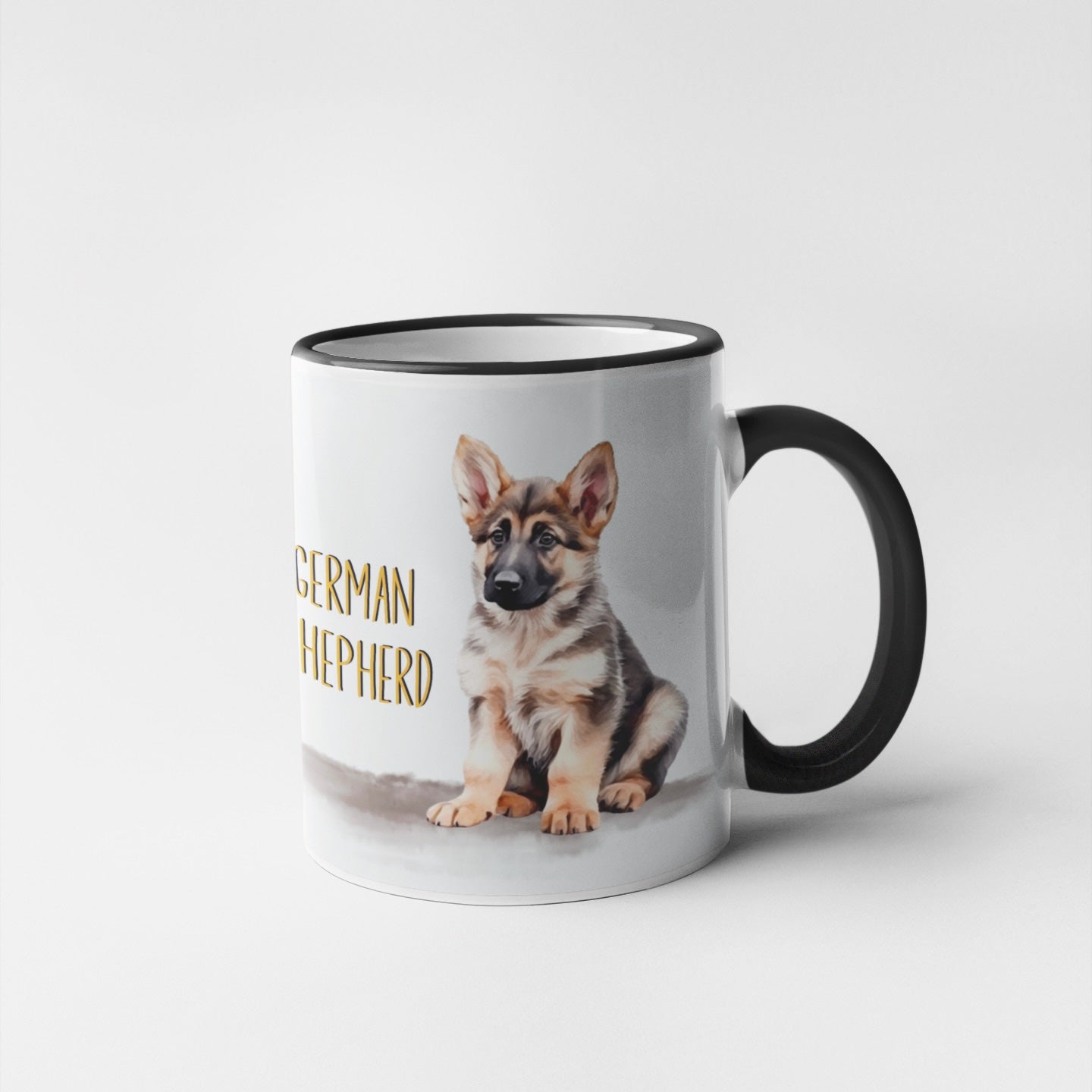 German Shepherd Puppy Dogs Collection Art Personalised Ceramic Mug Gift Idea