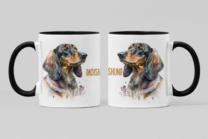 Dachshund Dogs Collection Art Personalised Ceramic Mug Gift Idea