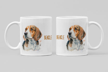 Beagle Dogs Collection Art Personalised Ceramic Mug Gift Idea
