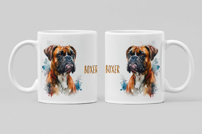 Boxer Dogs Collection Art Personalised Ceramic Mug Gift Idea