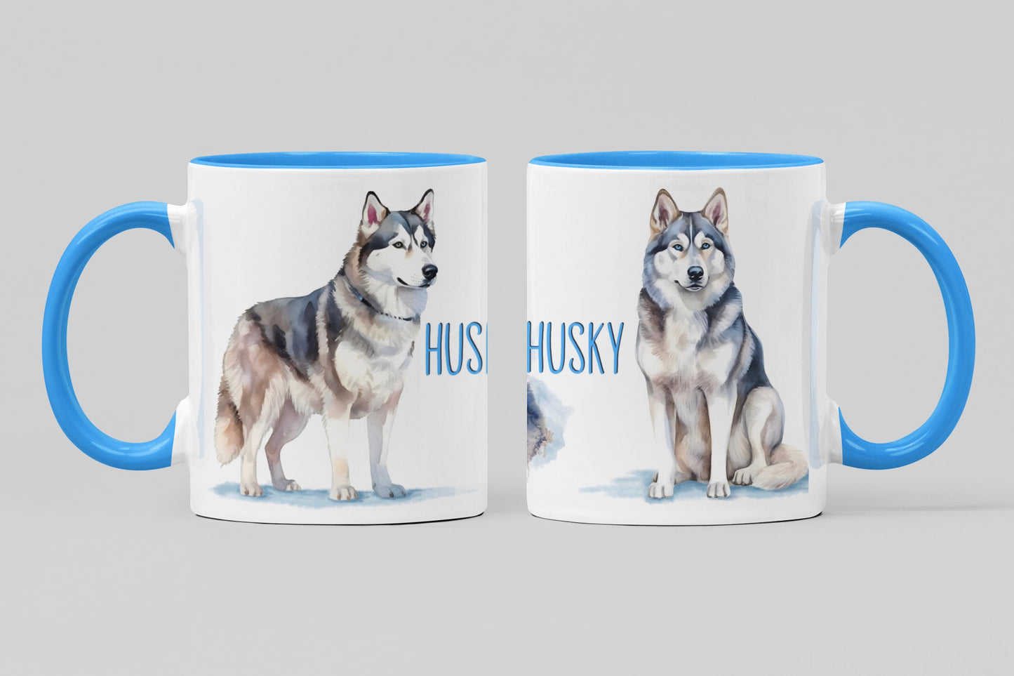 Husky Dogs Collection Art Personalised Ceramic Mug Gift Idea