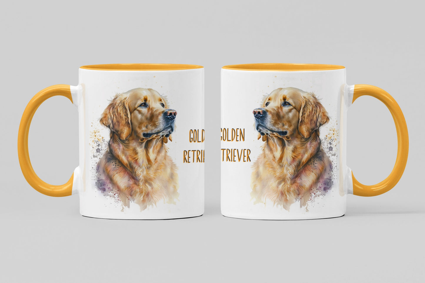 Golden Retriever Dogs Collection Art Personalised Ceramic Mug Gift Idea