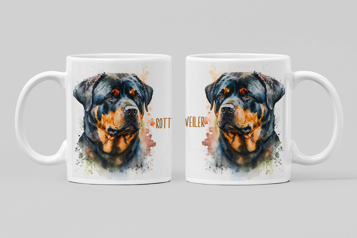 Rottweiler Dogs Collection Art Personalised Ceramic Mug Gift Idea
