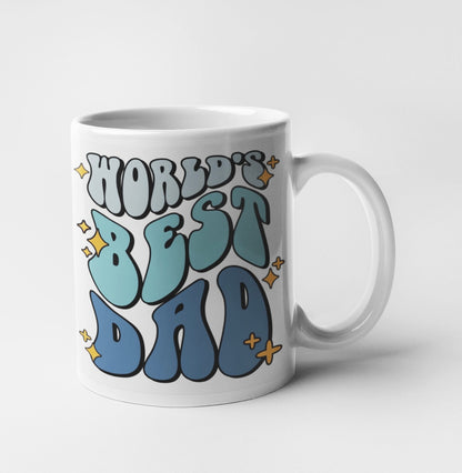 World’s Best Dad For Him Collection Art Personalised Ceramic Mug Gift Idea
