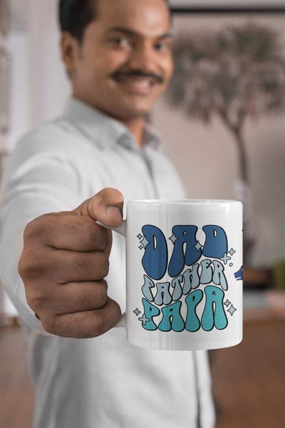 Dad, Father, Papa For Him Art Personalised Ceramic Mug Gift Idea