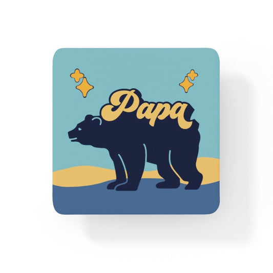 Papa Bear For Him Collection Art Personalised Coaster Gift Idea