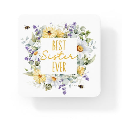 Best Sister Ever For Her Collection Art Square Personalised Coaster Gift Idea