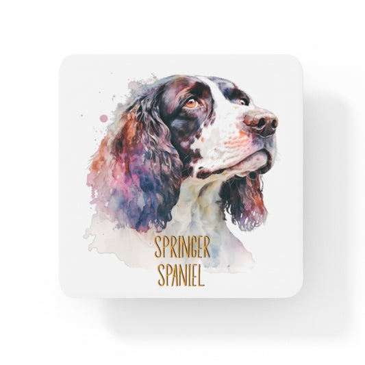 Springer Spaniel Dogs Collection Art Square Personalised Coaster Gift Idea
