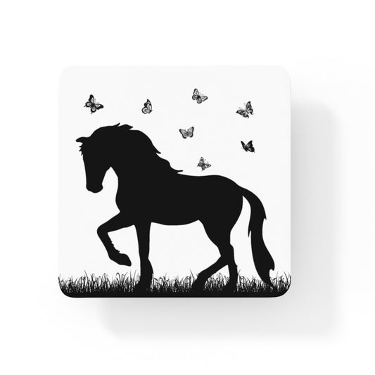 Horses Silhouette Collection Art Square Personalised Coaster Gift Idea