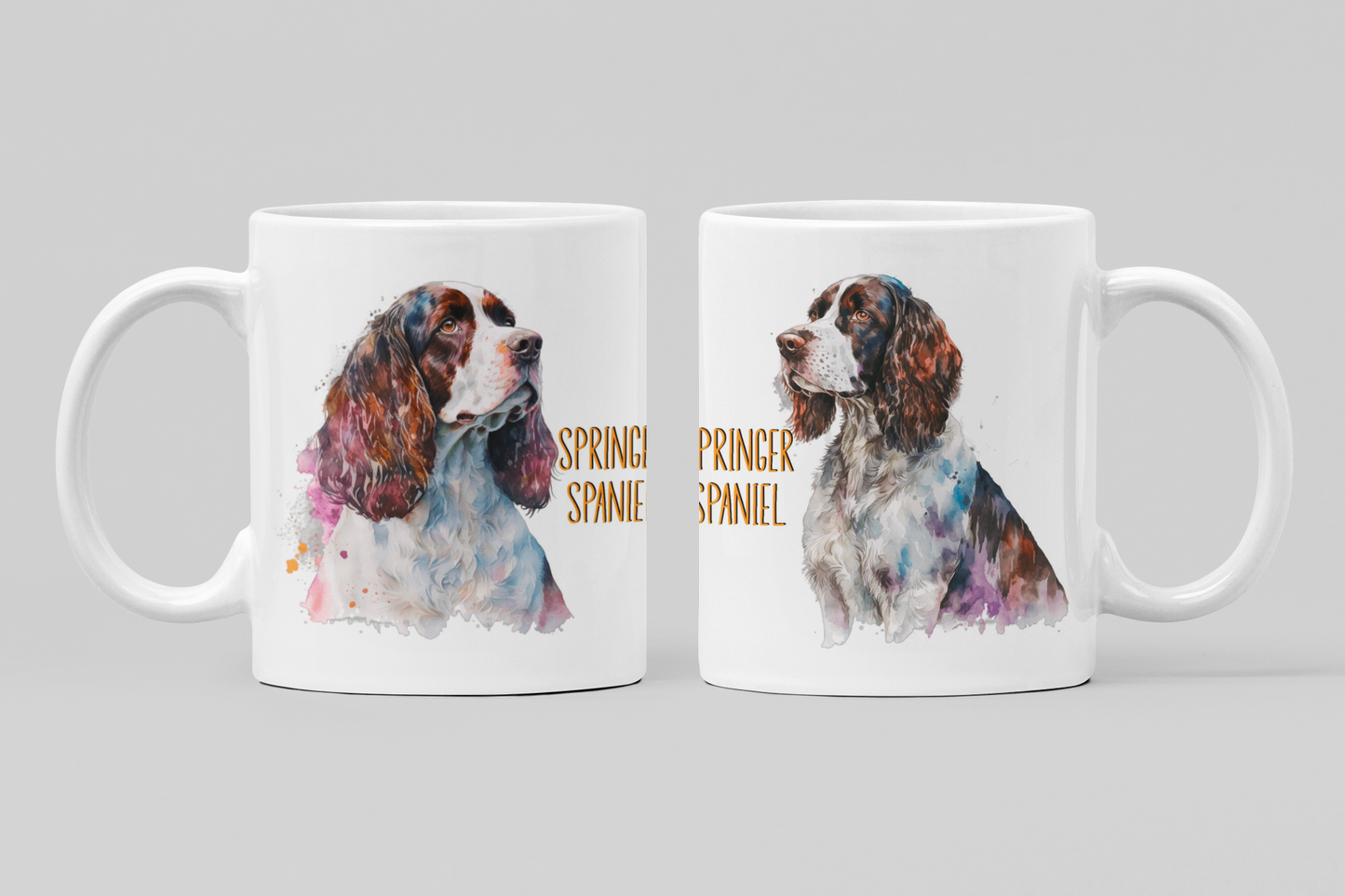 Springer Spaniel Dogs Collection Art Personalised Ceramic Mug Gift Idea
