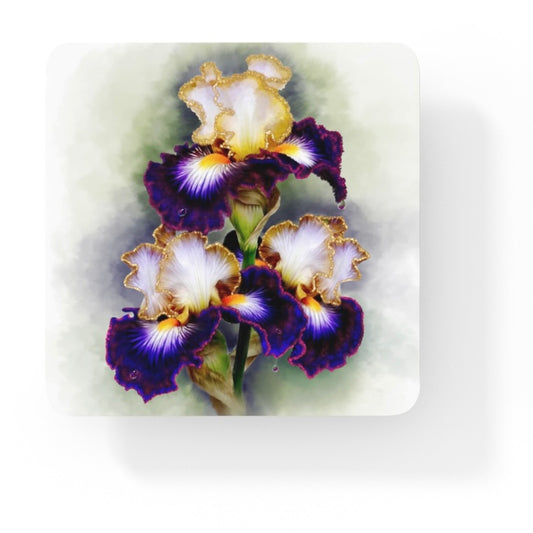 Flower Floral Art Iris Square Personalised Coaster Gift Idea