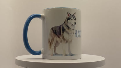 Husky Dogs Collection Art Personalised Ceramic Mug Gift Idea