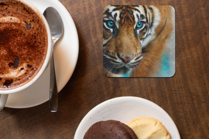 Wildlife Wild Animal Art Tiger Square Personalised Coaster Gift Idea