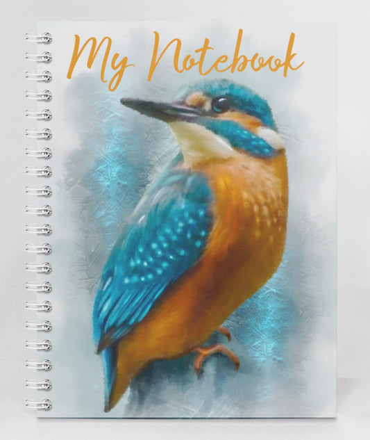 British Wildlife Art Kingfisher Notebook Gift Idea