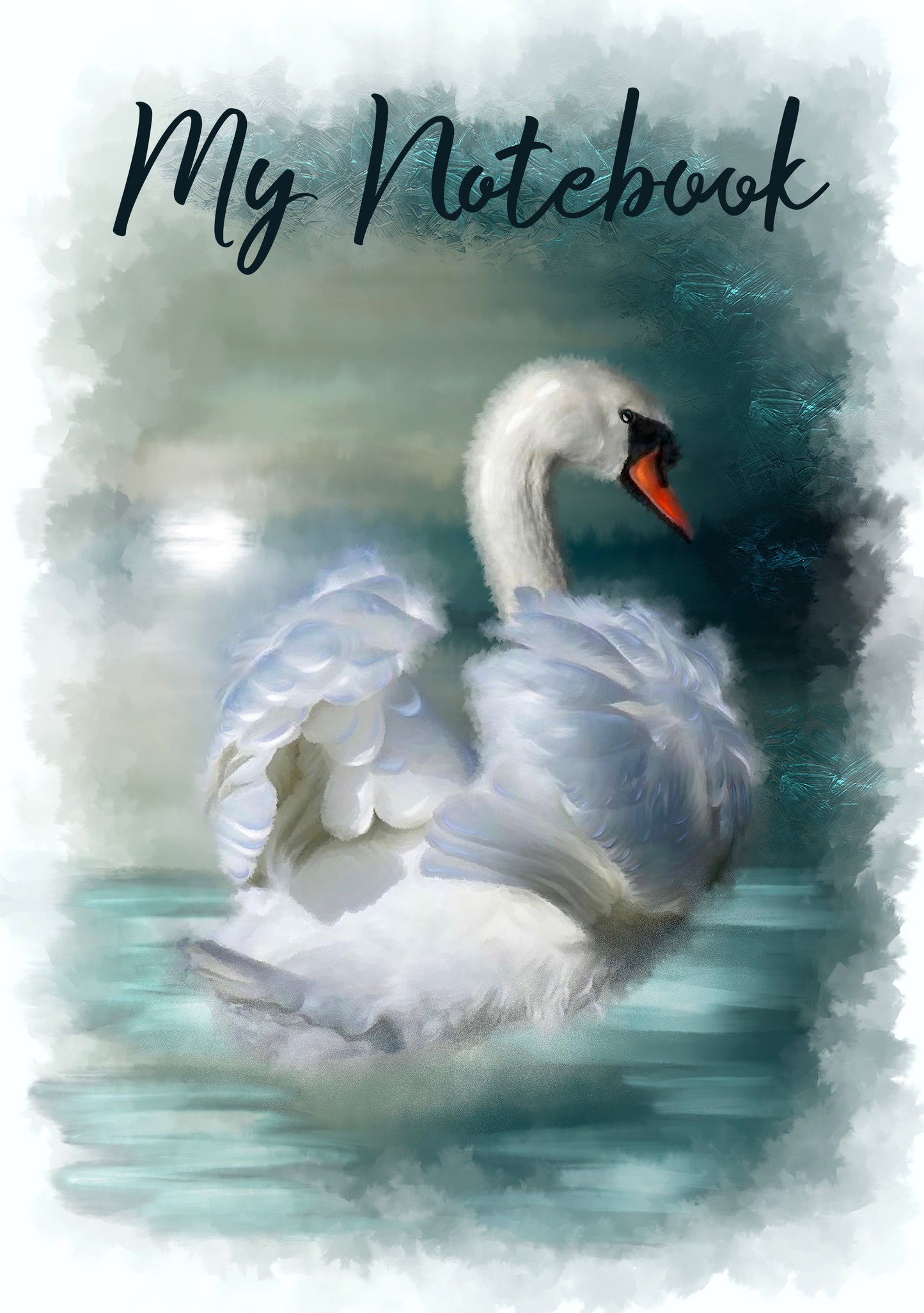 British Wildlife Art Swan Notebook Gift Idea